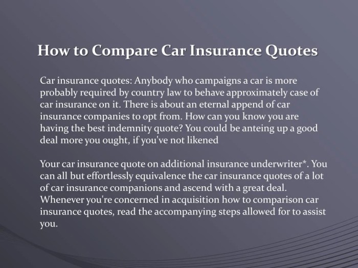 How to compare car insurance quotes?